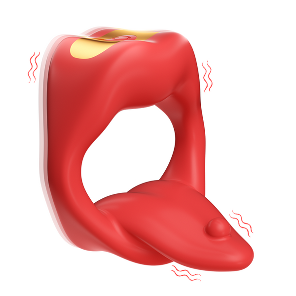Anneau pénien vibrant avec silicone de sécurité et conception flexible
