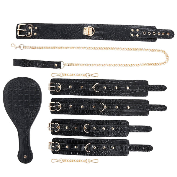 Kit complet de bondage en cuir PU