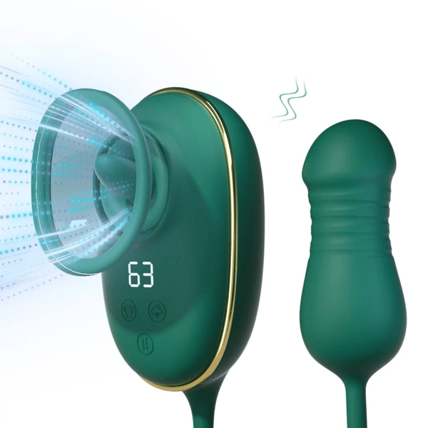 Vibrateur à sucer avec langue vibrante à lécher et vibrateur à pousser