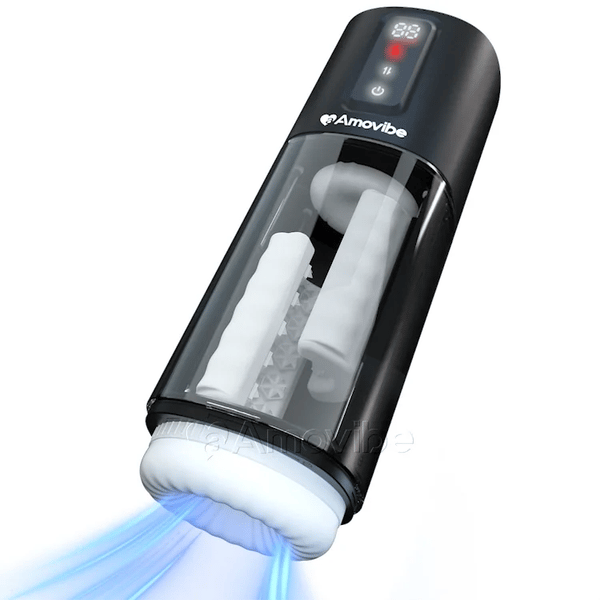 Apex Blitz - Masturbateur automatique avec frottement, vibration et deux niveaux de chauffage