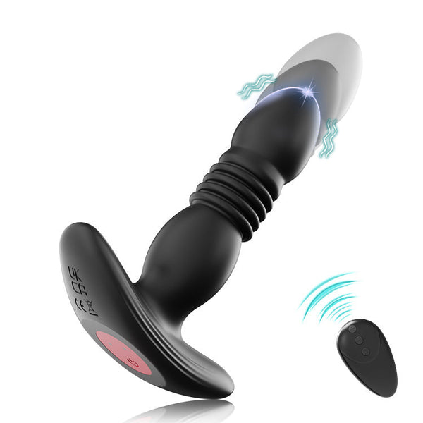 Plug anal vibrant extensible avec télécommande et vitesses multiples
