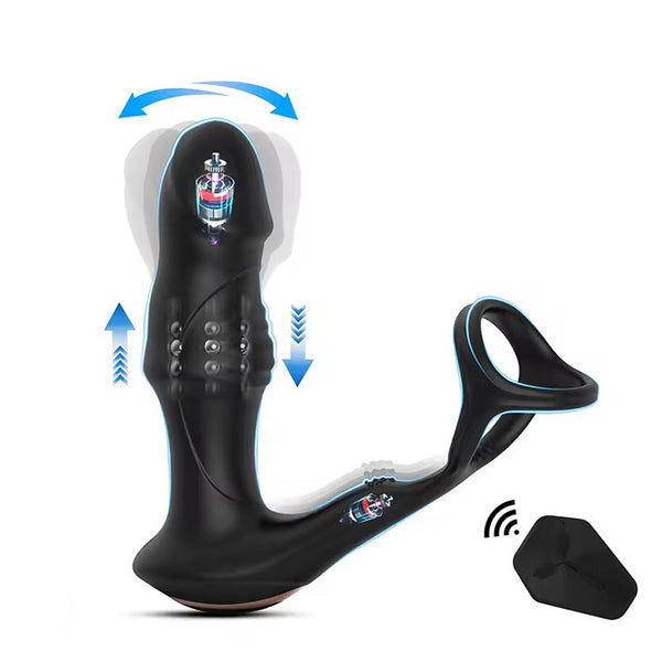 Jouet vibrant dynamique à oscillation et étirement avec anneau pénien