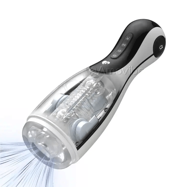 Masturbateur masculin avec aspiration, modes de compression et vibrations