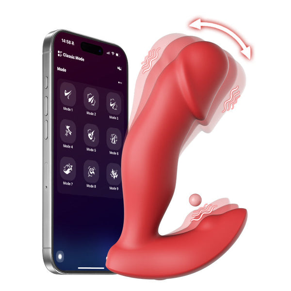 Vibromasseur portable contrôlé par application pour la stimulation du G-Spot et du clitoris