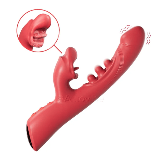 Vibromasseur Baisers & Triple-Tap – Stimulation Clitoridienne & G-Spot