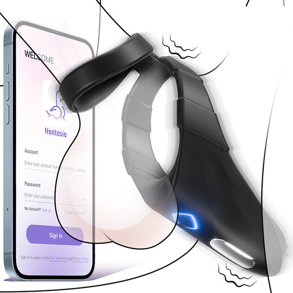 Anneau Double 2-en-1 Contrôlé par Application pour un Plaisir Amplifié
