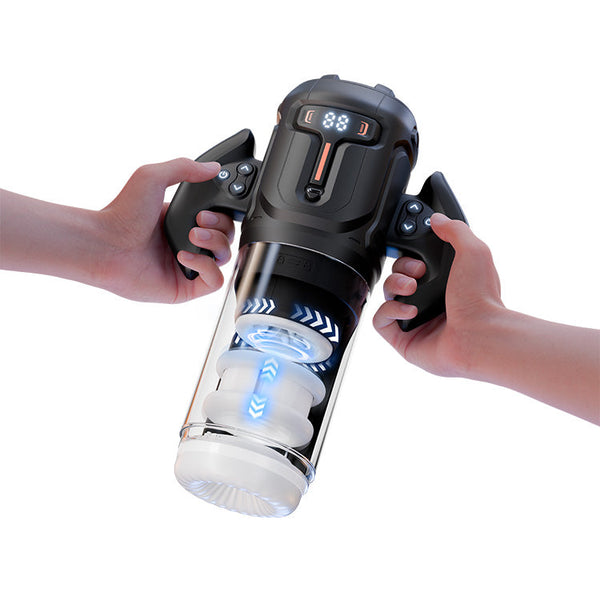 Masturbateur masculin à poussée dynamique et rotation