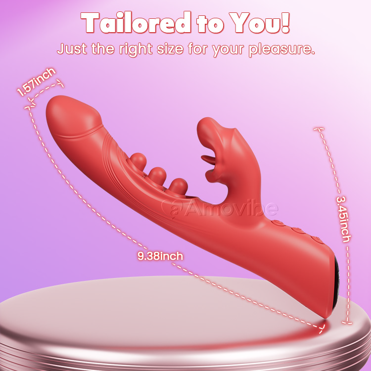 Vibromasseur Baisers & Triple-Tap – Stimulation Clitoridienne & G-Spot