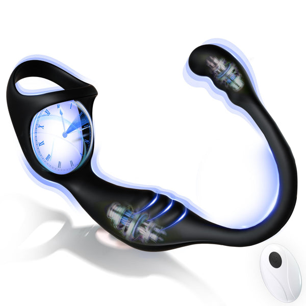 Vibromasseur Prostate & Anneau Pénien Télécommandé à 10 Modes pour Hommes