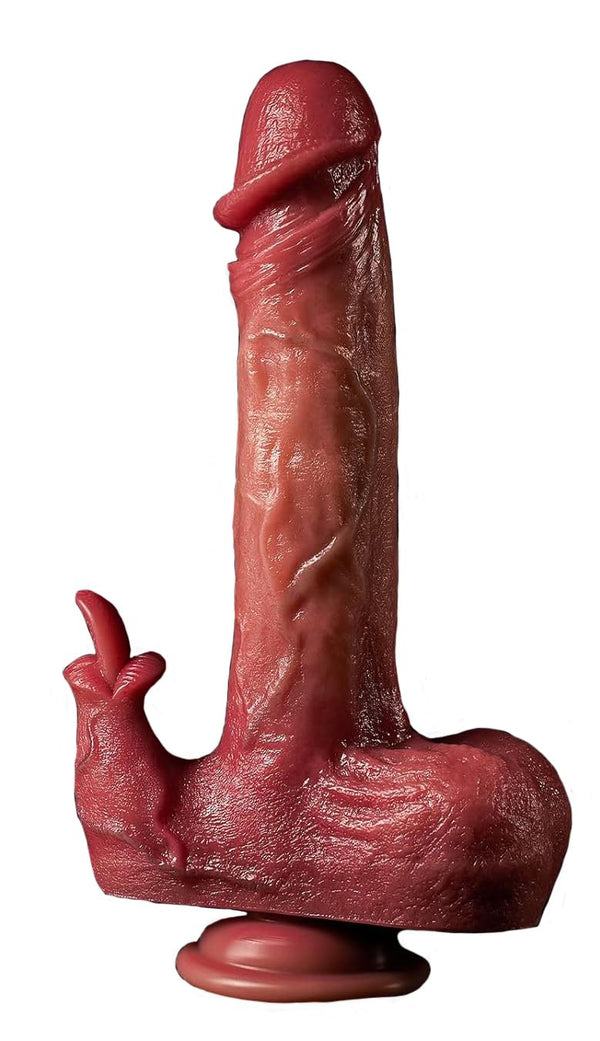 Gode buccal réaliste à double vibration - Rechargeable par USB et silencieux